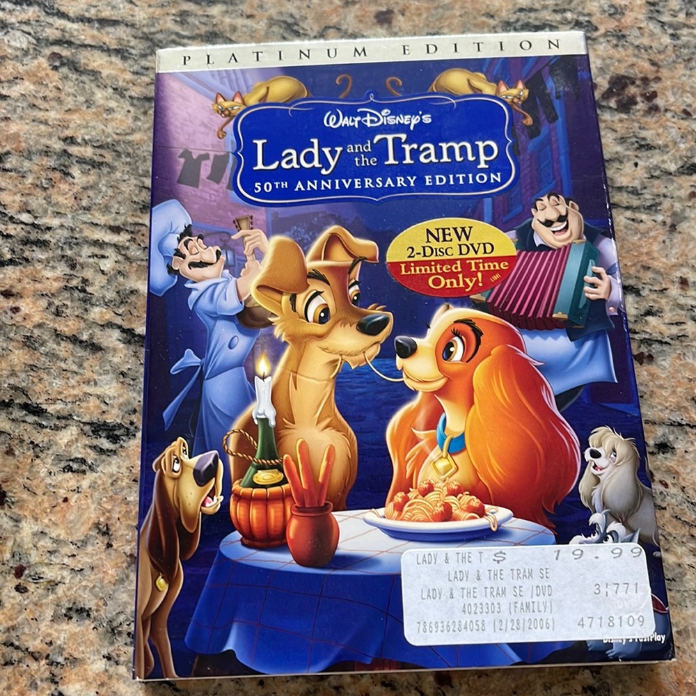 Lady and the Tramp Platinum Edition DVD! Like New!